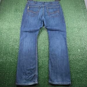 Cinch Ian Dark Wash Western Workwear Contrast Stitch Bootcut Jeans Mens 36x32